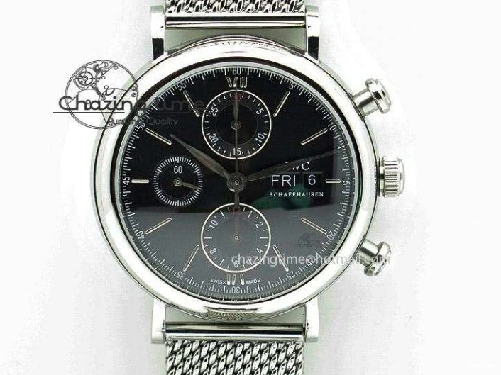 MIROTIME 1222 Portugieser Perpetual Calendar RG 5033 APSF 1:1 Best Edition White Dial on Black Leather Strap A52610 Clone TechFriendly 7043